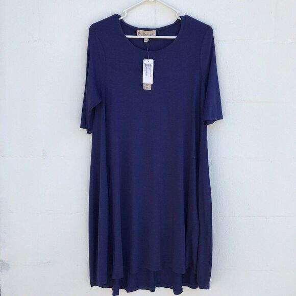 Philosophy Womens T-Shirt Dress Royal Blue Lightweight Pockets Size Small - Picture 1 of 12